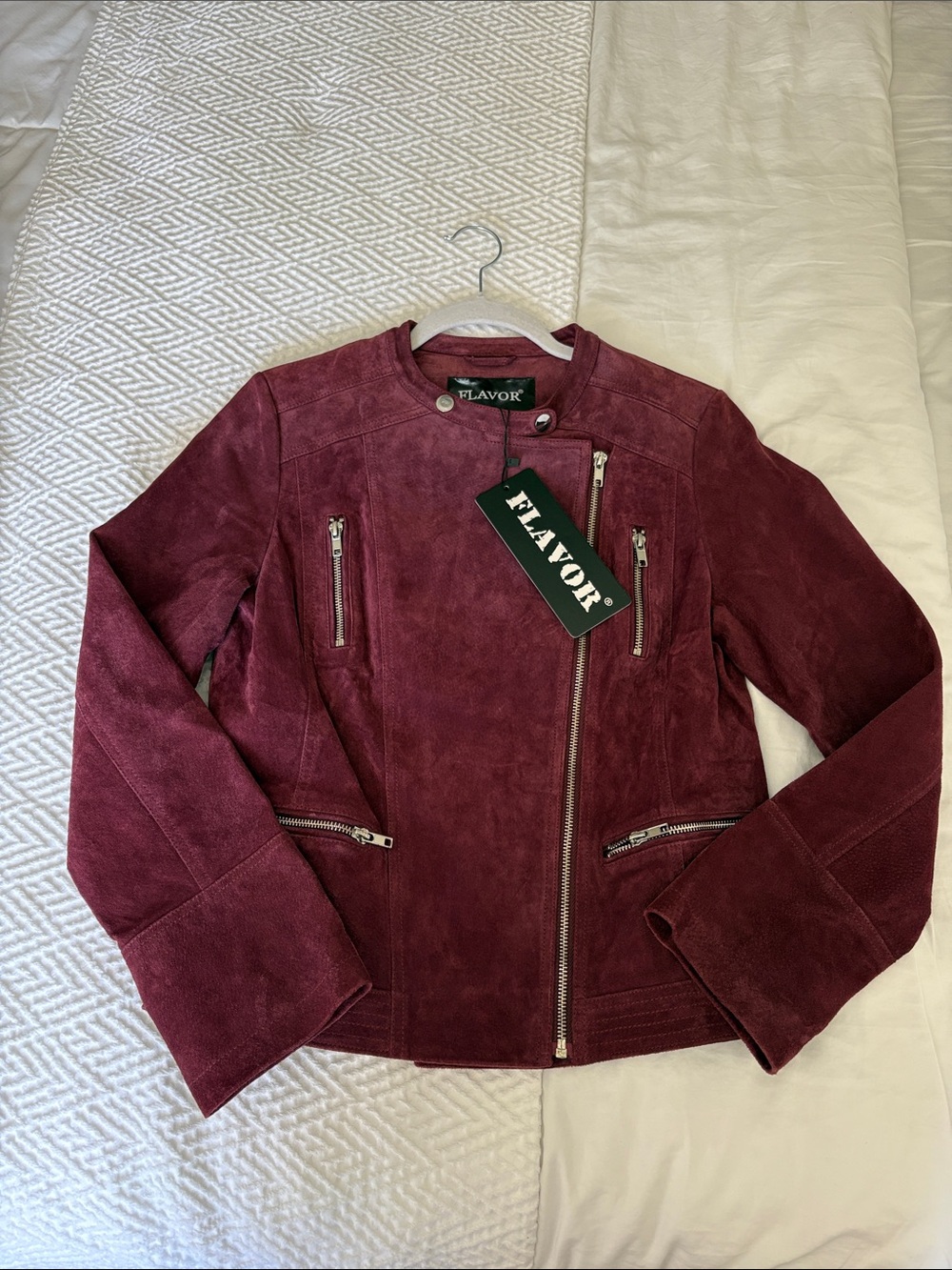 FLAVOR Wind Red Leather Jacket